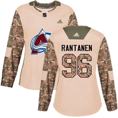 Adidas Avalanche #96 Mikko Rantanen Camo Authentic Veterans Day Women's Stitched NHL Jersey